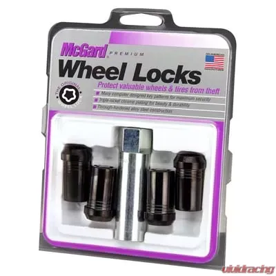 McGard Wheel Lock Nut Set - 4pk. (Tuner / Cone Seat) 1/2-20 / 13/16 Hex / 1.60in. Length - Black - 25340