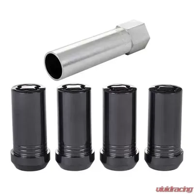 McGard Wheel Lock Nut Set - 4pk. (Tuner / Cone Seat) 1/2-20 / 13/16 Hex / 1.60in. Length - Black - 25340