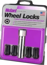 McGard Wheel Lock Nut Set - 4pk. (Tuner / Cone Seat) M12X1.5 / 13/16 Hex / 1.24in. Length - Black                                     - 25357 - Image 3