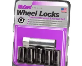 McGard Wheel Lock Nut Set - 5pk. (Cone Seat Tuner) M14X1.5 / 22mm Hex / 1.648in OAL - Black