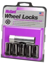 McGard Wheel Lock Nut Set - 5pk. (Cone Seat Tuner) M14X1.5 / 22mm Hex / 1.648in OAL - Black                                     - 25515BK - Image 3