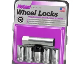 McGard Wheel Lock Nut Set - 5pk. (Cone Seat Tuner) M14X1.5 / 22mm Hex / 1.648in OAL - Chrome