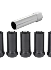 McGard Wheel Lock Nut Set - 5pk. (Tuner / Cone Seat) 1/2-20 / 13/16 Hex / 1.60in. Length - Black                                     - 25540BK - Image 3