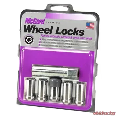 McGard Wheel Lock Nut Set - 5pk. (Tuner / Cone Seat) 1/2-20 / 13/16 Hex / 1.60in. L. - Chrome - 25540