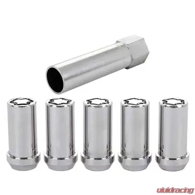 McGard Wheel Lock Nut Set - 5pk. (Tuner / Cone Seat) 1/2-20 / 13/16 Hex / 1.60in. L. - Chrome - 25540