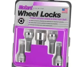 McGard Wheel Lock Bolt Set - 4pk. (Cone Seat) M12X1.5 / 21mm Hex / 18.2mm Shank Length - Chrome