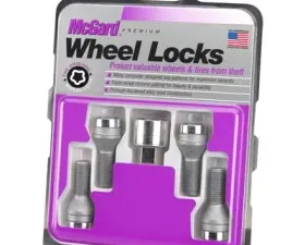McGard Wheel Lock Bolt Set - 4pk. (Cone Seat) M12X1.25 / 19mm Hex / 29.1mm Shank Length - Chrome