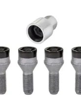 McGard Wheel Lock Bolt Set - 4pk. (Cone Seat) M12X1.5 / 17mm Hex / 25.5mm Shank Length - Black                                     - 27178 - Image 3