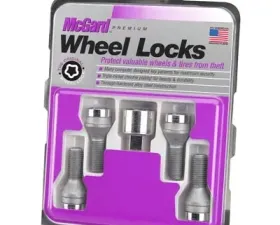 McGard Wheel Lock Bolt Set - 4pk. (Cone Seat) M12X1.75 / 19mm Hex / 28.9mm Shank Length - Chrome