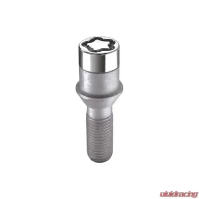 McGard Wheel Lock Bolt Set - 4pk. (Tuner / Cone Seat) M12X1.5 / 17mm Hex / 22.4mm Shank L. - Chrome - 27192