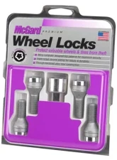 McGard Wheel Lock Bolt Set - 4pk. (Cone Seat) M14X1.5 / 17mm Hex / 27.5mm Shank Length - Chrome                                     - 27222 - Image 3