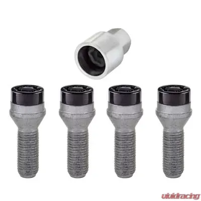 McGard Wheel Lock Bolt Set - 4pk. (Cone Seat) M14X1.5 / 17mm Hex / 31.0mm Shank Length - Black - 27305