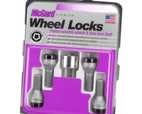 McGard Wheel Lock Bolt Set - 4pk. (Cone Seat) M12X1.25 / 19mm Hex / 25.6mm Shank Length - Black