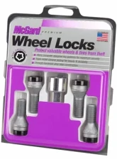 McGard Wheel Lock Bolt Set - 4pk. (Cone Seat) M12X1.25 / 19mm Hex / 25.6mm Shank Length - Black                                     - 27361 - Image 3