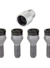 McGard Wheel Lock Bolt Set - 4pk. (Cone Seat) M12X1.25 / 19mm Hex / 25.6mm Shank Length - Black                                     - 27361 - Image 3
