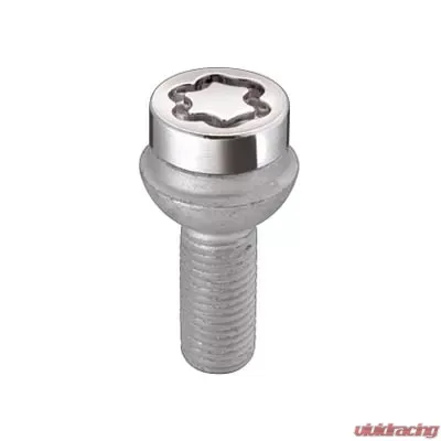McGard Wheel Lock Bolt Set - 4pk. (Radius Seat) M14X1.5 / 17mm Hex / 26.7mm Shank Length - Chrome - 28018