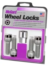 McGard Wheel Lock Bolt Set - 4pk. (Radius Seat) M14X1.5 / 17mm Hex / 45.0mm Shank Length - Black                                     - 28317 - Image 3