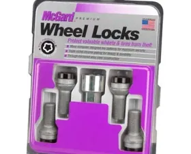 McGard Wheel Lock Bolt Set - 4pk. (Radius Seat) M14X1.5 / 17mm Hex / 26.7mm Shank Length - Black