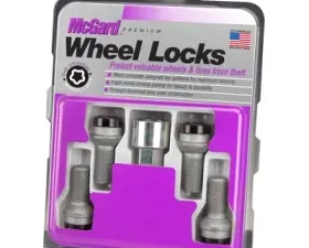 McGard Wheel Lock Bolt Set - 4pk. (Radius Seat) M14X1.5 / 17mm Hex / 27.0mm Shank Length - Black