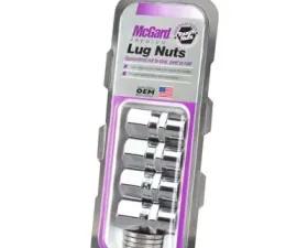 McGard Hex Lug Nut (Drag Racing Short Shank) 7/16-20 / 13/16 Hex / 1.6in. Length (4-Pack) - Chrome