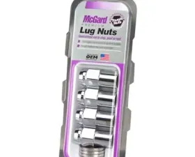 McGard Hex Lug Nut (Reg. Shank - .746in.) 1/2-20 / 13/16 Hex / 1.65in. Length (4-Pack) - Chrome