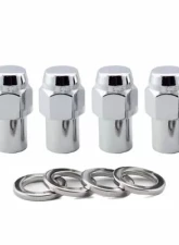 McGard Hex Lug Nut (Reg. Shank - .746in.) M12X1.5 / 13/16 Hex / 1.65in. Length (4-Pack) - Chrome                                     - 61002 - Image 3