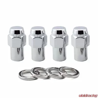 McGard Hex Lug Nut (Reg. Shank - .746in.) M12X1.25 / 13/16 Hex / 1.65in. Length (4-Pack) - Chrome - 61003