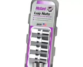 McGard Hex Lug Nut (Drag Racing Reg. Shank) M12X1.5 / 13/16 Hex / 1.86in. Length (4-Pack) - Chrome