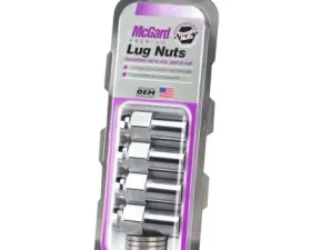 McGard Hex Lug Nut (Long Shank - .946in.) 7/16-20 / 13/16 Hex / 1.85in. Length (4-Pack) - Chrome