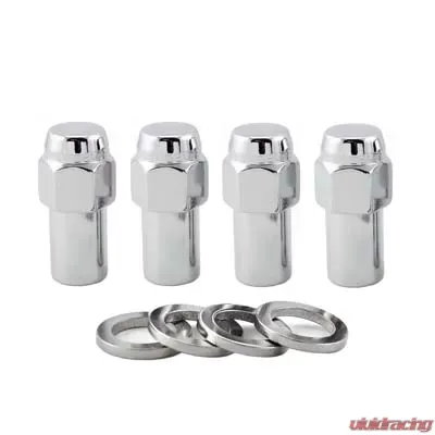 McGard Hex Lug Nut (Long Shank - .946in.) 7/16-20 / 13/16 Hex / 1.85in. Length (4-Pack) - Chrome - 62001