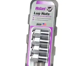 McGard Hex Lug Nut (Long Shank - .946in.) M12X1.5 / 13/16 Hex / 1.85in. Length (4-pack) - Chrome