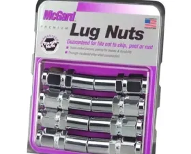 McGard Hex Lug Nut (Long Shank - 1in. / Duplex) 1/2-20 / 7/8 Hex / 2.425in. Length (8-Pack) - Chrome