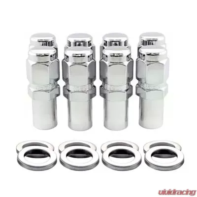 McGard Hex Lug Nut (Long Shank - 1in. / Duplex) - 9/16-18 / 7/8 Hex / 2.425in. L (8-Pack) - Chrome - 62822