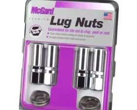 McGard Hex Lug Nut (Drag Racing X-Long Shank) 1/2-20 / 13/16 Hex / 2.475in. Length (4-Pack) - Chrome