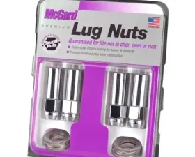 McGard Hex Lug Nut (X-Long Shank - 1.365in.) 7/16-20 / 13/16 Hex / 2.27in. Length (4-Pack) - Chrome