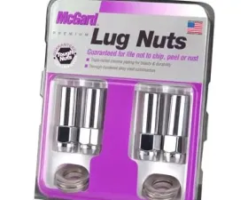McGard Hex Lug Nut (X-Long Shank) M12X1.5 CTR Washer / 13/16 Hex / 2.27in. Length (4-Pack) - Chrome