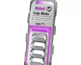 McGard Hex Lug Nut (Cone Seat) 7/16-20 / 13/16 Hex / 1.5in. Length (4-Pack) - Chrome