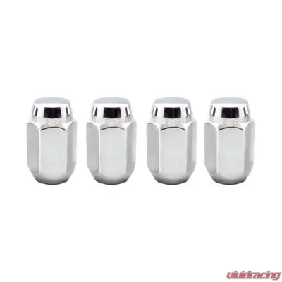 McGard Hex Lug Nut (Cone Seat) 7/16-20 / 13/16 Hex / 1.5in. Length (4-Pack) - Chrome - 64001