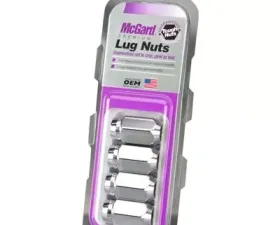 McGard Hex Lug Nut (Cone Seat) M12X1.5 / 13/16 Hex / 1.5in. Length (4-Pack) - Chrome