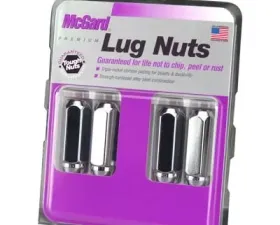McGard Hex Lug Nut (Cone Seat / Duplex) M14X2.0 / 13/16 Hex / 2.25in. Length (4-Pack) - Chrome