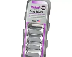 McGard Hex Lug Nut (Cone Seat) M14X1.5 / 13/16 Hex / 1.945in. Length (4-Pack) - Chrome