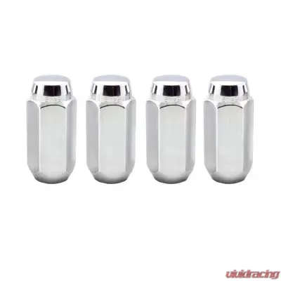 McGard Hex Lug Nut (Cone Seat) M14X1.5 / 13/16 Hex / 1.945in. Length (4-Pack) - Chrome - 64021