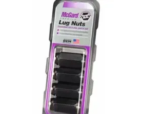 McGard Hex Lug Nut (Cone Seat) M14X1.5 / 13/16 Hex / 1.945in. Length (4-Pack) - Black