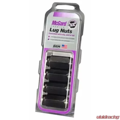 McGard Hex Lug Nut (Cone Seat) M14X1.5 / 22mm Hex / 1.945in. Length (4-Pack) - Black - 64024