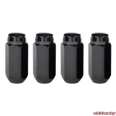 McGard Hex Lug Nut (Cone Seat) M14X1.5 / 22mm Hex / 1.945in. Length (4-Pack) - Black - 64024