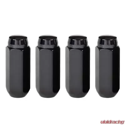 McGard Hex Lug Nut (Cone Seat) M14X2.0 / 13/16 Hex / 2.25in. Length (4-Pack) - Black - 64025