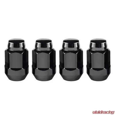 McGard Hex Lug Nut (Cone Seat Bulge Style) 1/2-20 / 3/4 Hex / 1.45in. Length (4-pack) - Black - 64029