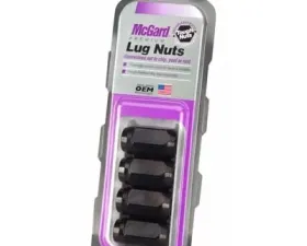 McGard Hex Lug Nut (Cone Seat) M12X1.5 / 13/16 Hex / 1.5in. Length (4-pack) - Black