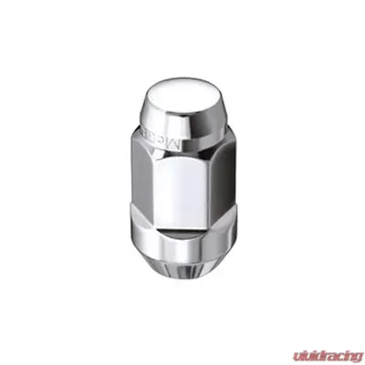 McGard Hex Lug Nut (Cone Seat Bulge Style) M14X1.5 / 22mm Hex / 1.945in. Length (4-Pack) - Chrome - 64033