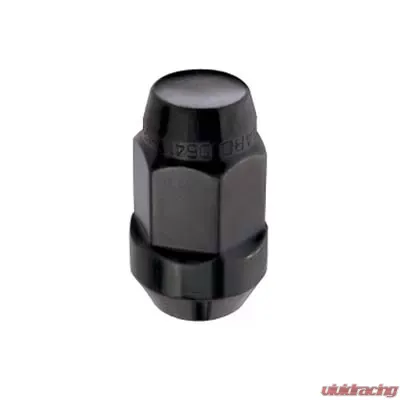 McGard Hex Lug Nut (Cone Seat Bulge Style) M14X1.5 / 22mm Hex / 1.945in. Length (4-Pack) - Black - 64034